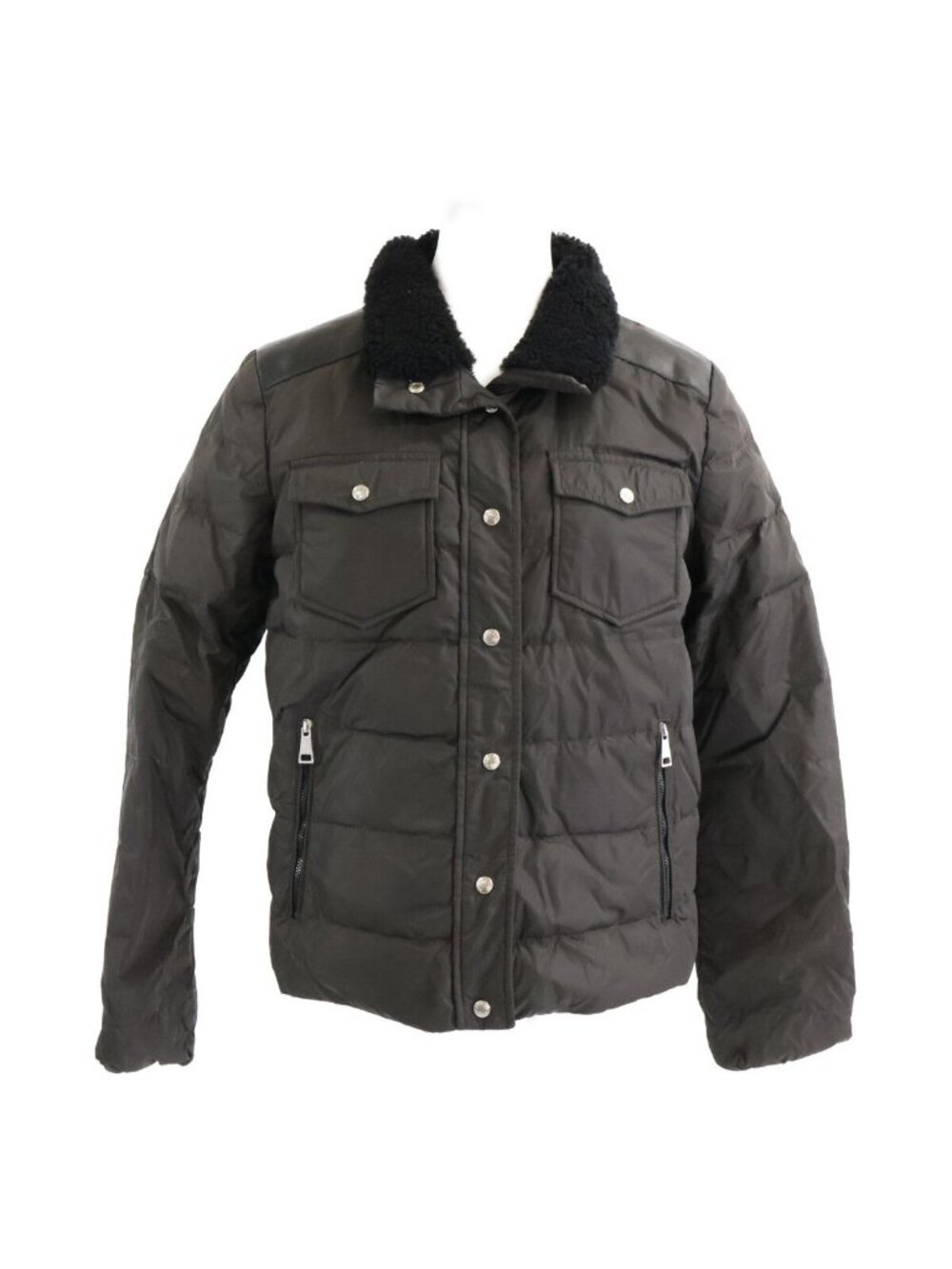 Moncler Eirene Collar Fleece Down Jacket